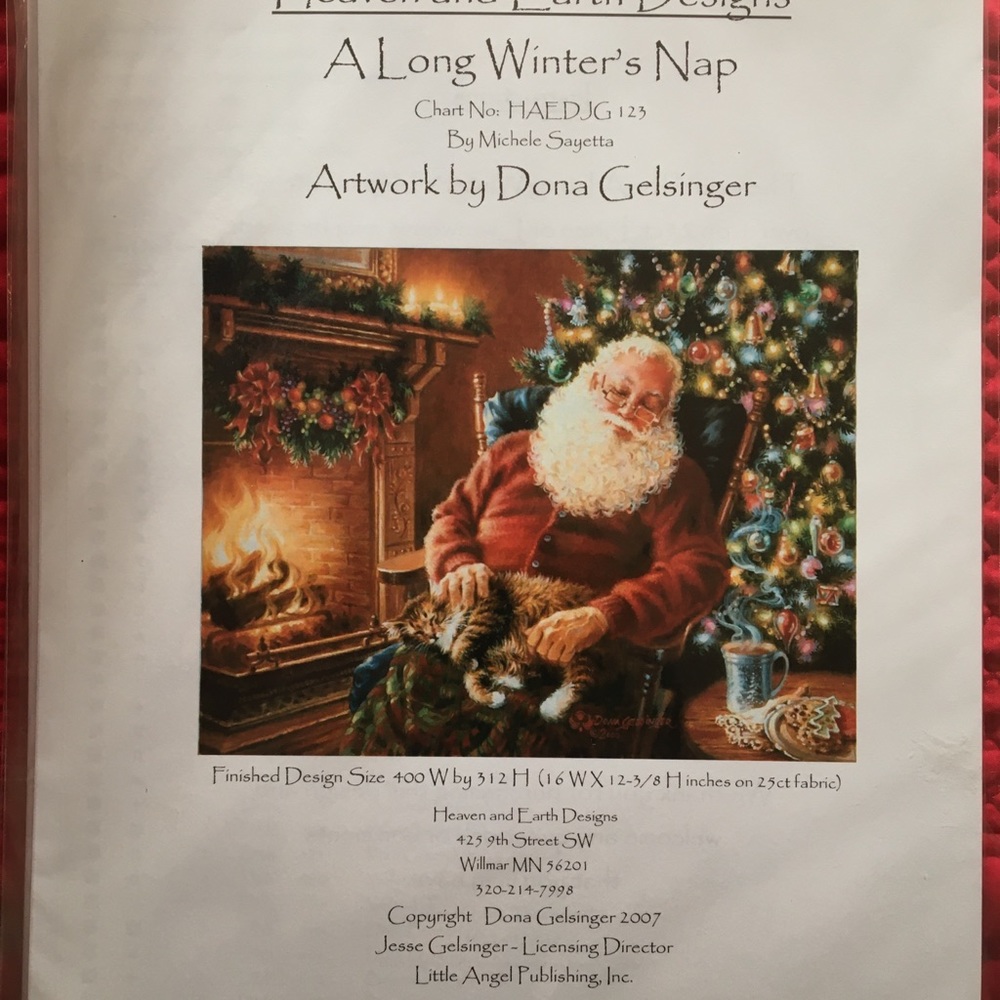 COPY - Heaven and Earth Designs Santa cross stitch